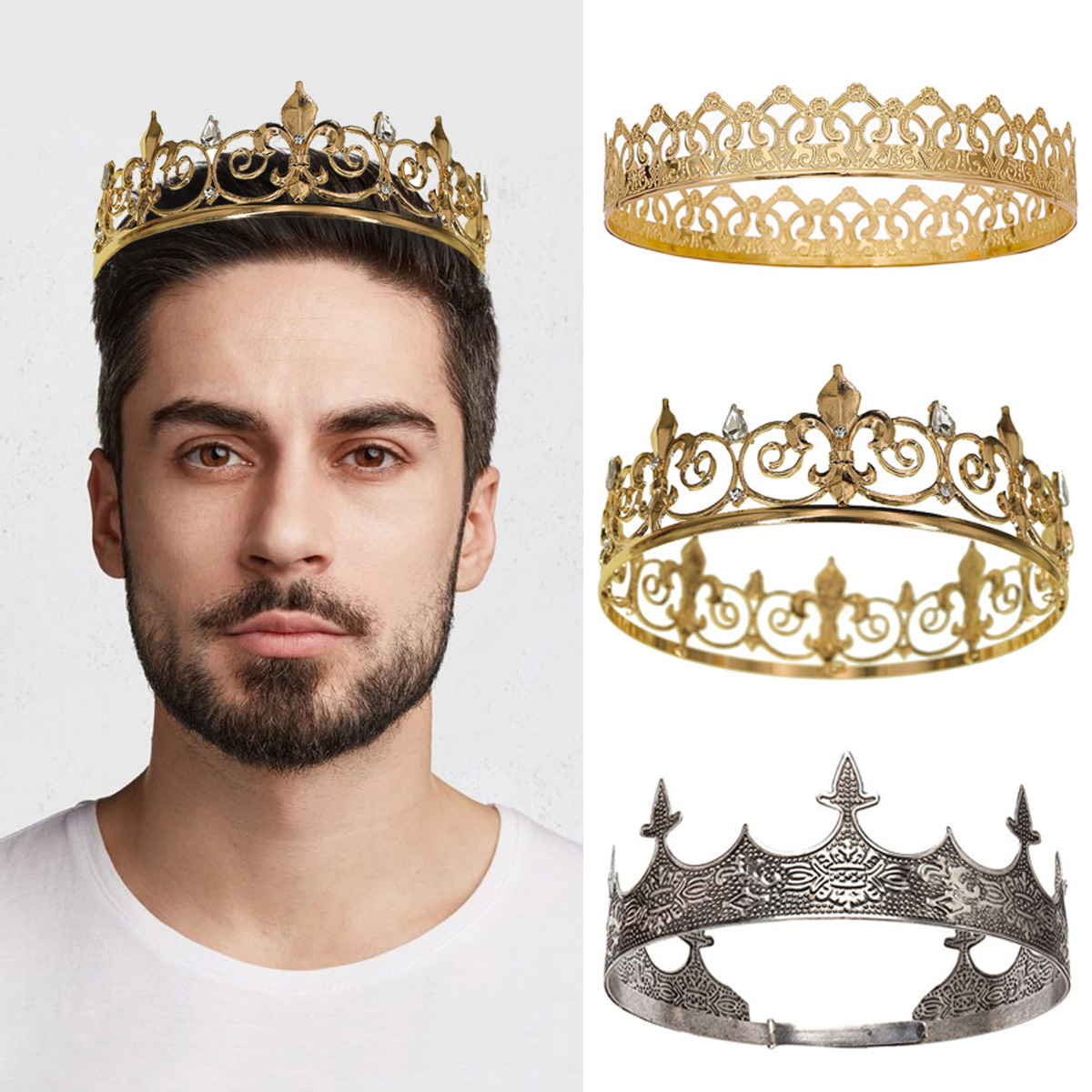 Men Accessories Hat - Royal King Queen Crown for Men/Women