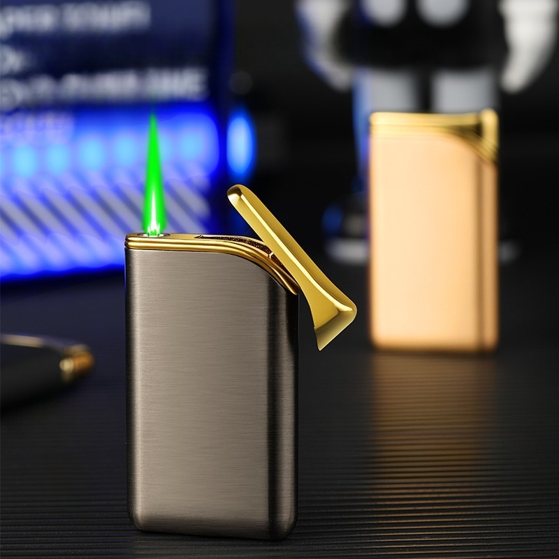 Lighter Windproof - Ultra-Thin Inflatable Windproof Green Flame Mini