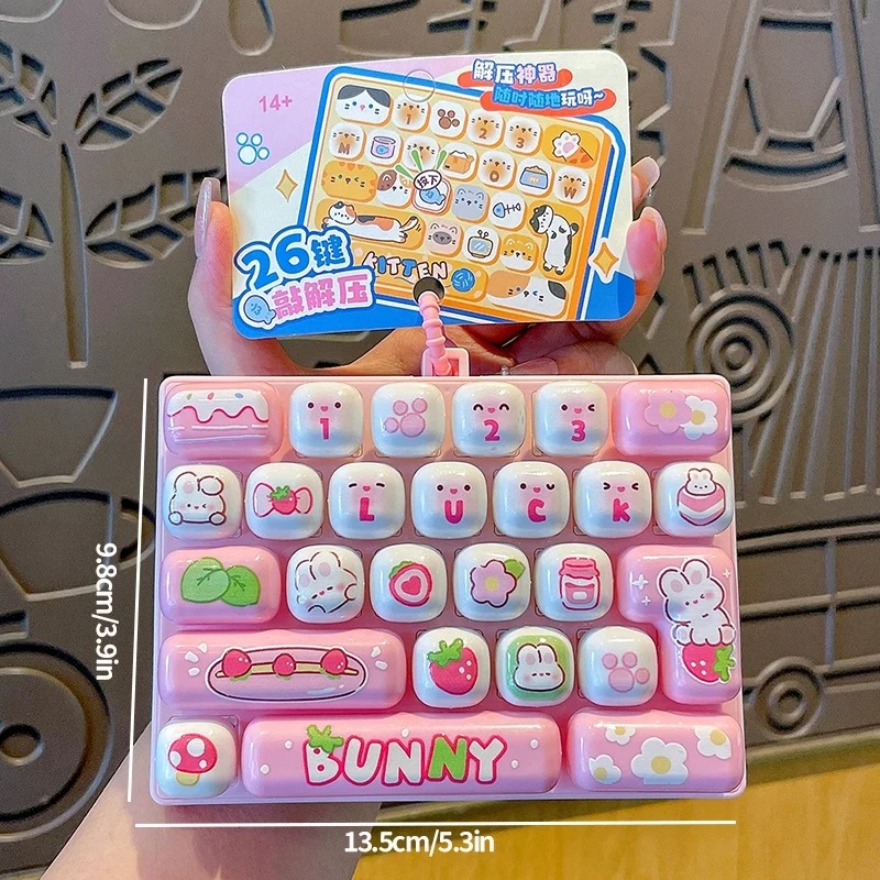 26-Grid Anti-Stress Keyboard K - Men Keychain Accessories ulasan dan harga