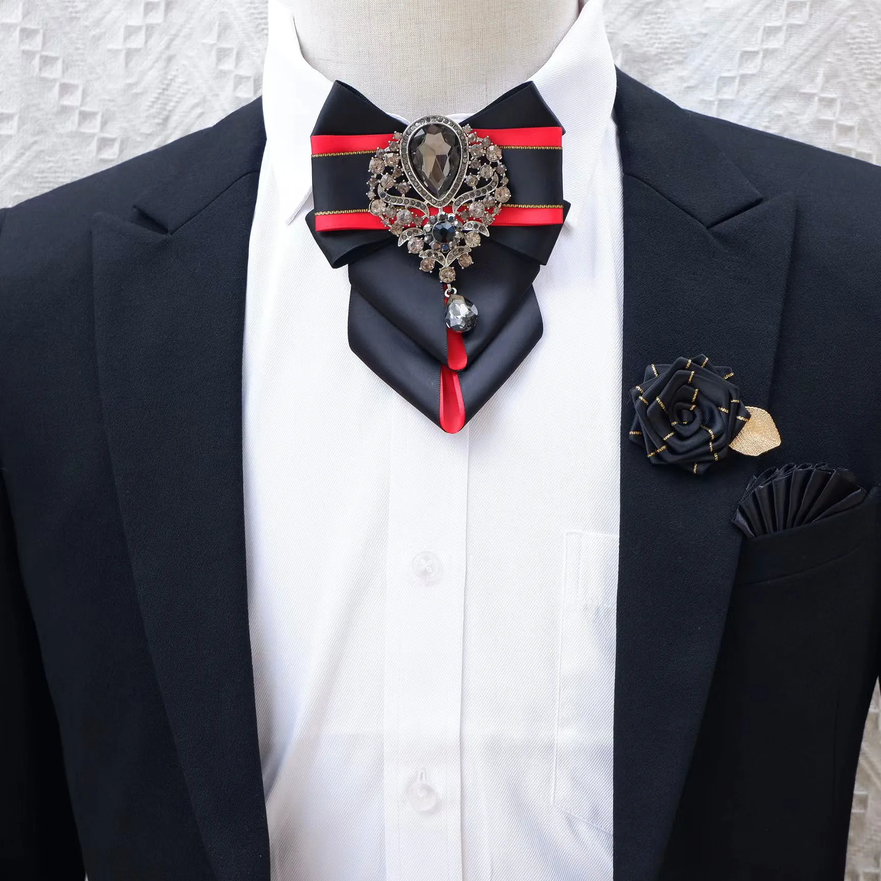 Luxury Rhinestone Bow Tie Broo - Men'S Accessories High End ulasan dan harga
