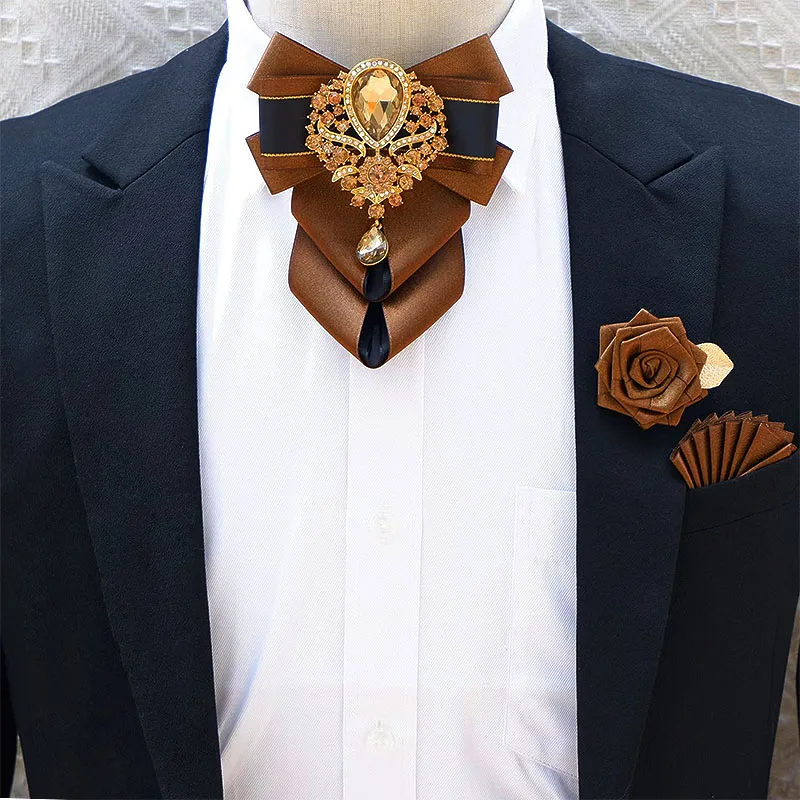 Luxury Rhinestone Bow Tie Broo - Men'S Accessories High End ulasan dan harga