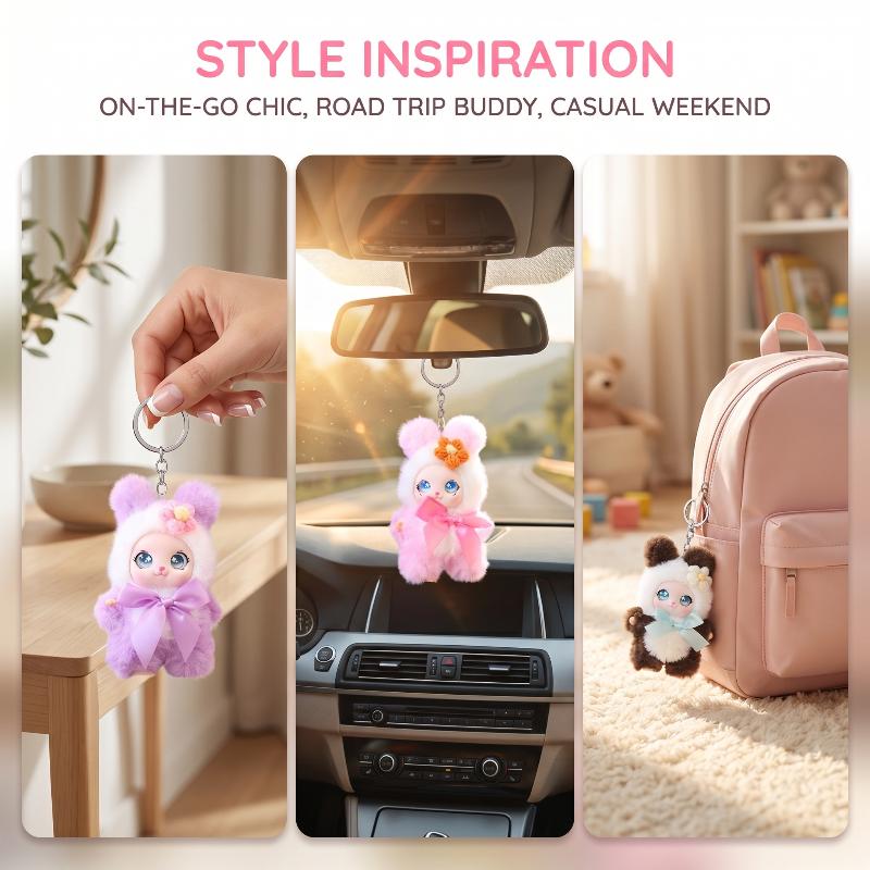 Cute Animal Plush Keychain 15c - Men Keychain Accessories ulasan dan harga