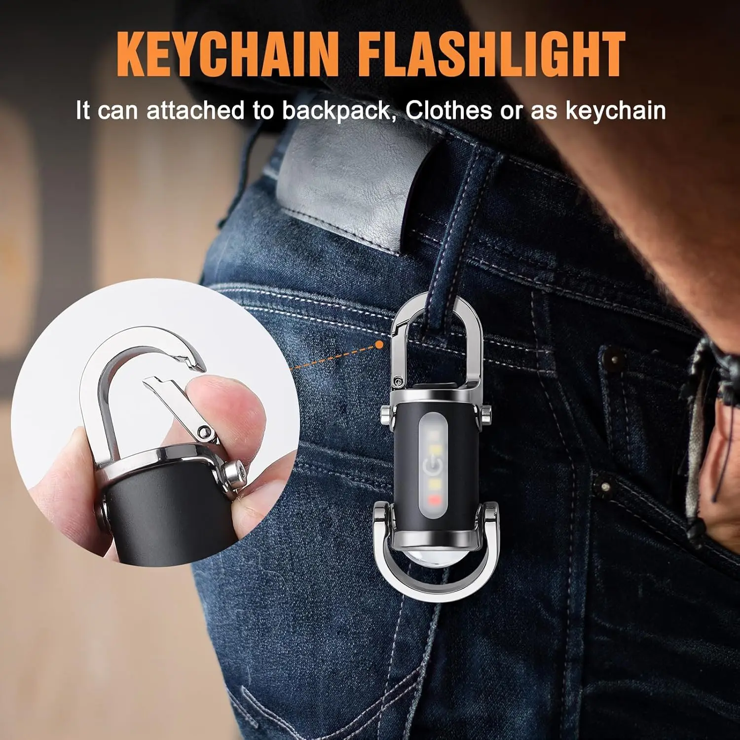 Mini Keychain Flashlight Recha - Men Keychain Accessories ulasan dan harga