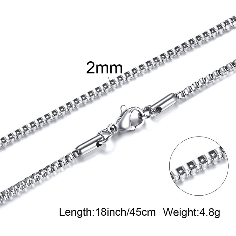Mens Thin Box Chain Necklace,1 - Men Accessories Gift Box ulasan dan harga