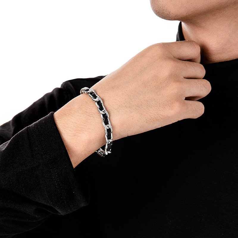 Trendy Titanium Steel Leather  - Men'S Accessories High End ulasan dan harga