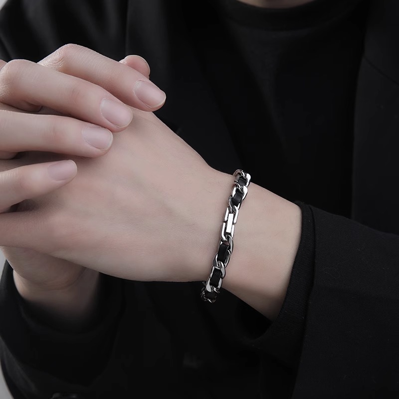 Trendy Titanium Steel Leather  - Men'S Accessories High End ulasan dan harga