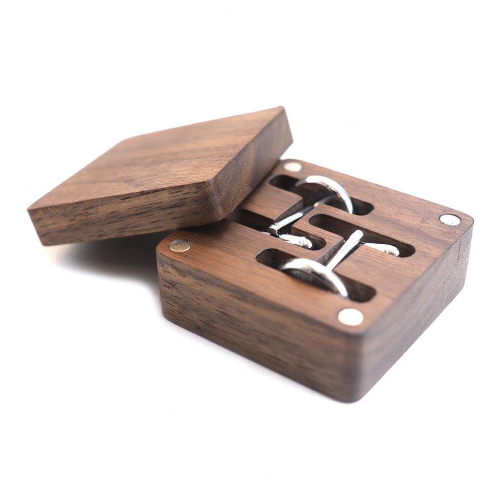 Walnut Cufflink Box Solid Wood - Men Accessories Gift Box ulasan dan harga