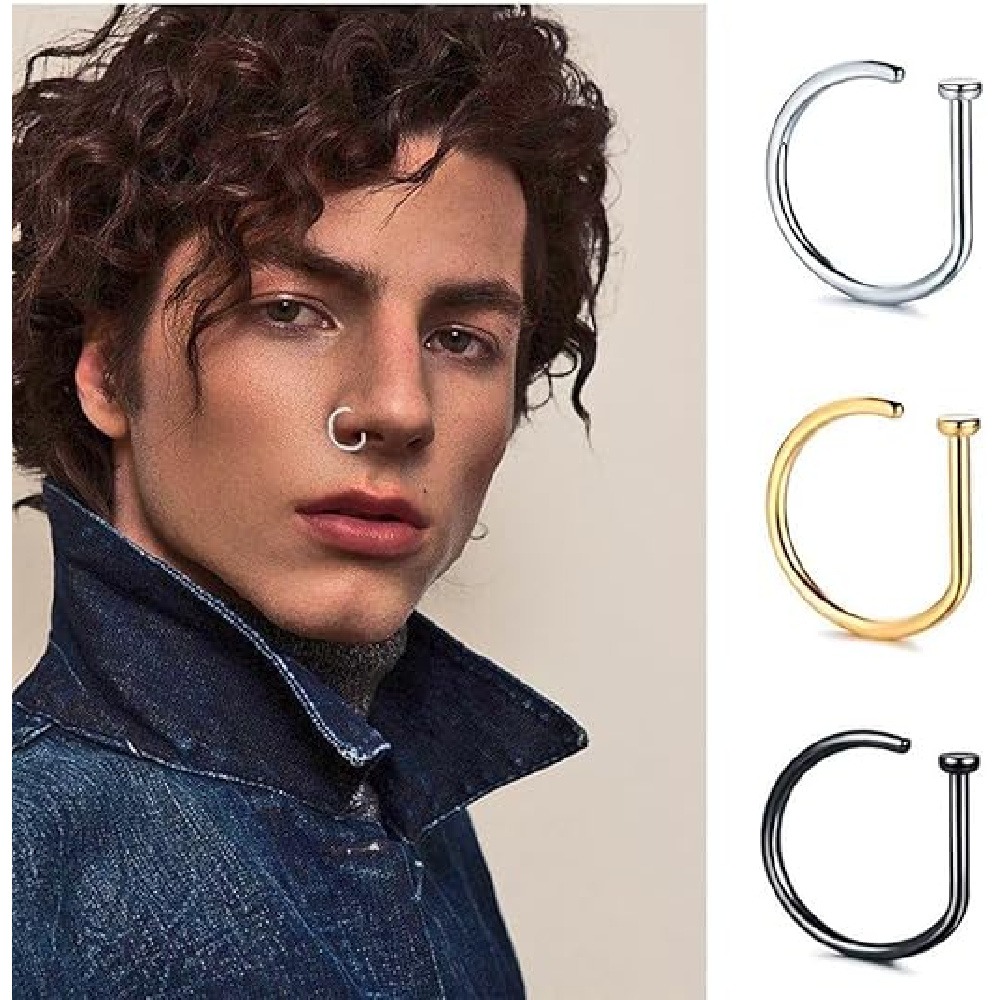 4 Pack Non Piercing D-Shaped N - Men Accessories Collection ulasan dan harga
