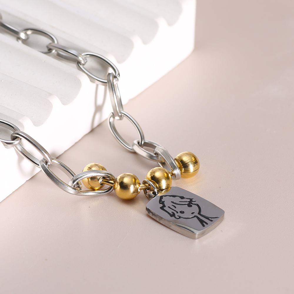 Boys Square Pendant Necklace S - Men'S Accessories High End ulasan dan harga