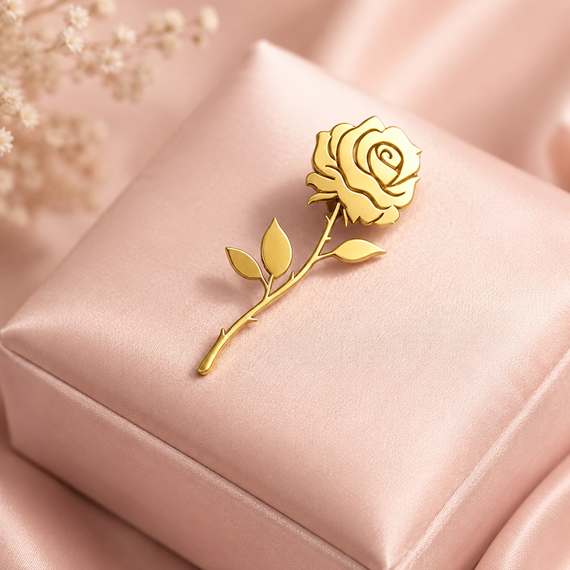 High-end Gold Color Rose Flowe - Men'S Accessories High End ulasan dan harga