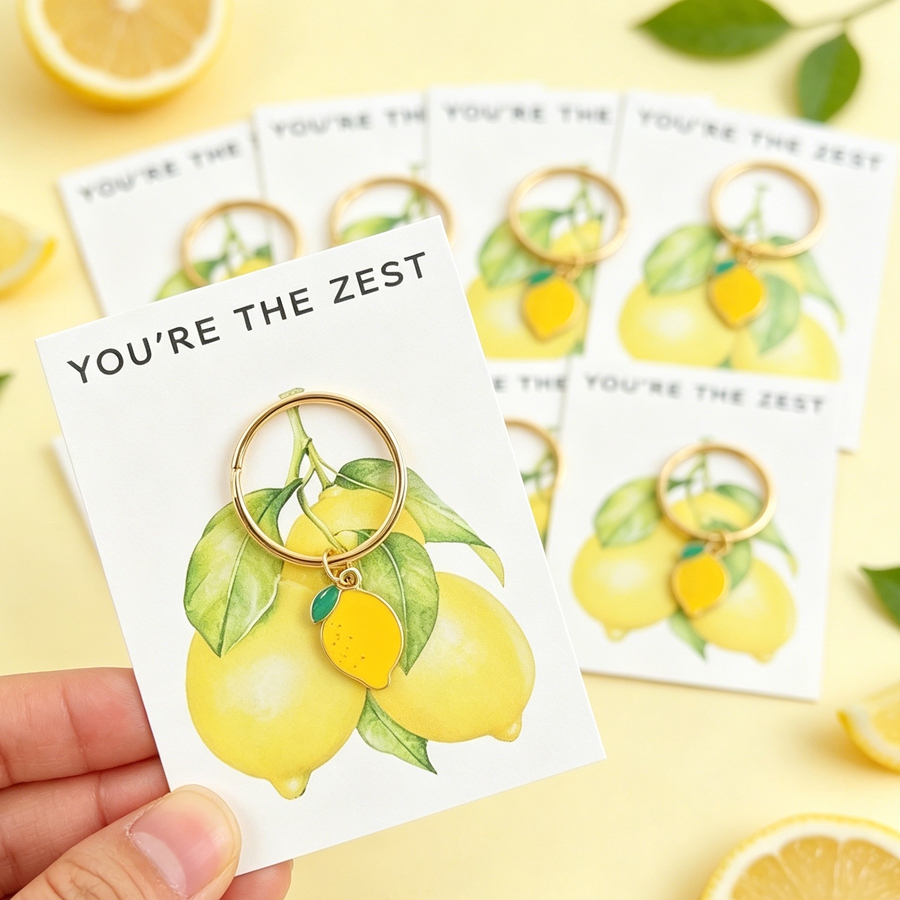 7 Chic Lemon Keychains, Includ - Men Keychain Accessories ulasan dan harga