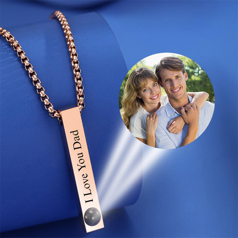 Custom Picture Name Necklace P - Men Accessories Gift Box ulasan dan harga