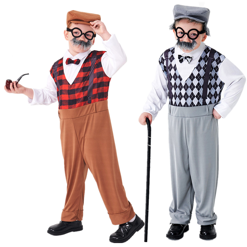 Halloween Cosplay Old Man Cost - Men Accessories Hat ulasan dan harga