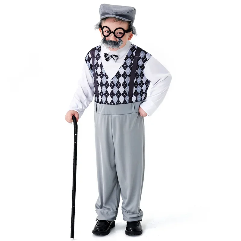 Halloween Cosplay Old Man Cost - Men Accessories Hat ulasan dan harga