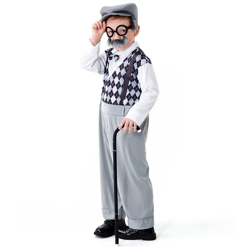Halloween Cosplay Old Man Cost - Men Accessories Hat ulasan dan harga